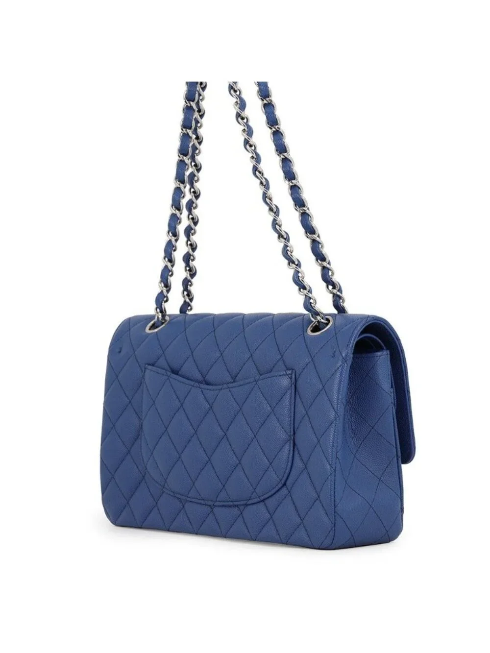 Chanel Chain Shoulder Bag Quilted 25 CC Logo Double Caviar Leather